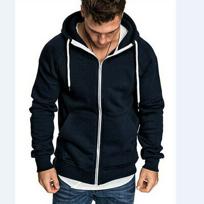 

Mens Hooded Hoodie Hoody Winter Warm Sweater Zip Jacket Coat Sweatshirt Outwear