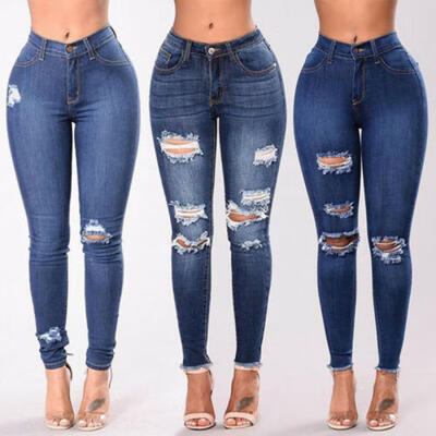 

Womens Stretch Skinny Denim Jeans Slim Jeggings High Waist Pencil Pants Trousers