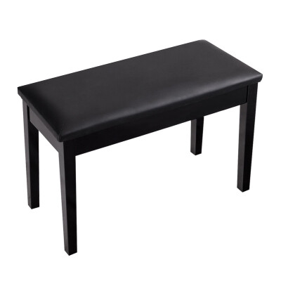 

Solid Wood PU Leather Padded Piano Bench Keyboard Seat-Black