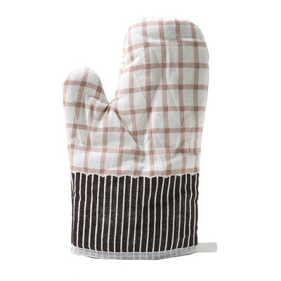 

Gobestart Kitchen Cooking Cotton Microwave Oven Gloves Mitts Pot Pad Heat Protected Beige