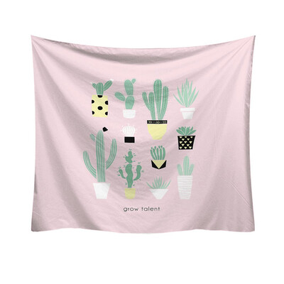 

Toponeto Fashion Tapestry Green Cactus Style Pattern Decorative Tapestry Home Decor