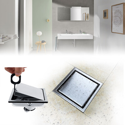 

Home Stainless Steel Square Shape Anti-odor Bathroom Floor Drain Waste Gate Shower DrainerFloor DrainsSquare Floor Drain