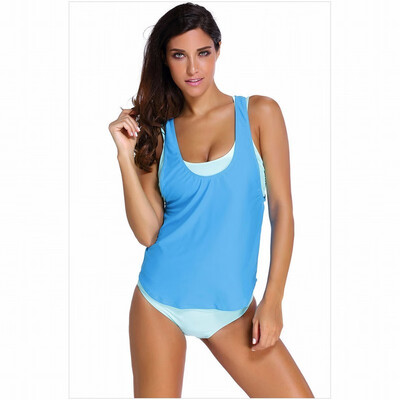 

Swimwear detachable chest pad three vest pants vest Tankinis split swimsuit