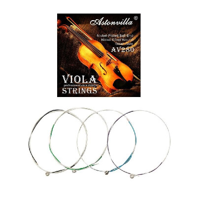 

High Quality Viola String Strings Full Set E-A-D-G Steel Core Nickel-Silver Wound with Nickel-plated Ball End for 14"-16" Violas