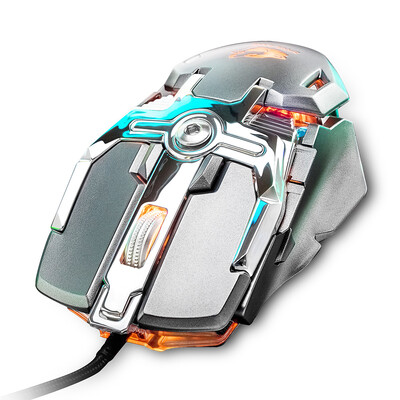

USB Wired Competitive Gaming Mouse Mechanical Game Mice Adjustable 6400DPI 8 Buttons LED Lighting Mouse V15 Black