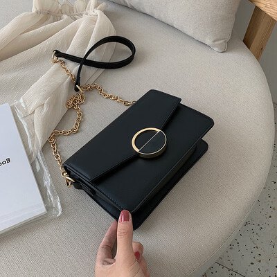 

Qiao Bani 2019 new Korean chic fashion solid color chain small square bag wild single shoulder diagonal trend handbags