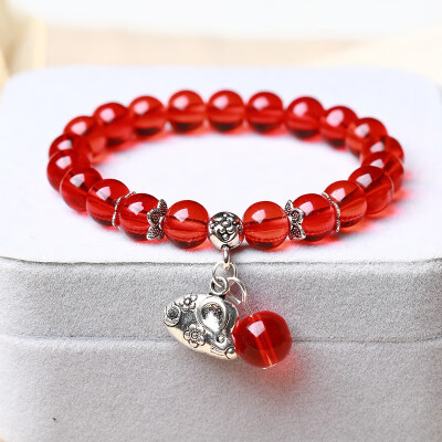 

Garnet red crystal bracelet female fashion bracelet jewelry