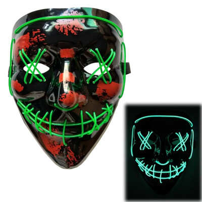 

Halloween Mask LED Light Up Party Masks Fluorescent Fake Luminous Party Masks Festival Cosplay Costume Glow In Dark