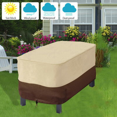 

Rectangle Patio Coffee Table Cover Oxford Dustproof Waterproof Home Outdoor Garden Tables Dust Proof Covers with Storage Bag