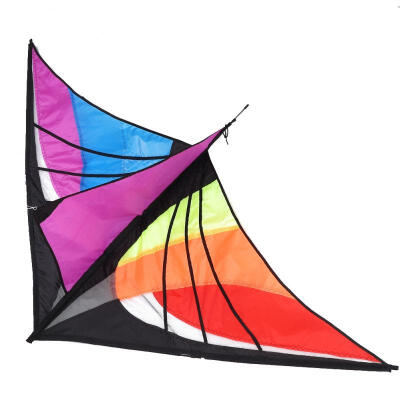 

Greensen Colorful Single Line Kite Set with Triangle Wide Wing for Family Outdoor Play