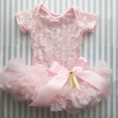 

AU Infant Newborn Baby Girl Romper Princess Dress Lace Tutu Party Wedding Dress