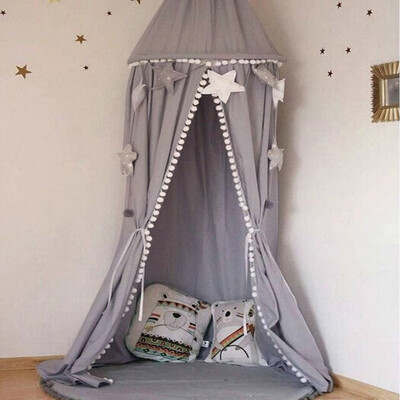 

Toponeto Baby Bed Canopy Bedcover Round Mosquito Net Curtain Bedd