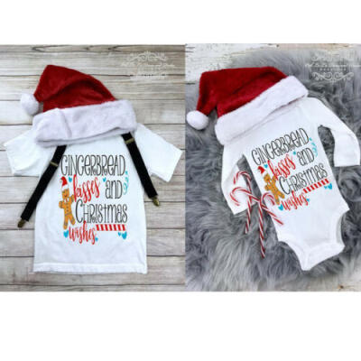 

Newborn Baby Boy Girl Christmas Clothes SisterBrother Top T-Shirt Romper Outfit