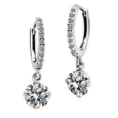 

New Valentine Gifts Hearts Arrows Drop Dangle Earrings Zircon Crystals Stud Earring