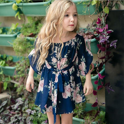

Baby Kids Girls Dress Toddler Princess Tutu Summer Floral Sundress Party Clothes