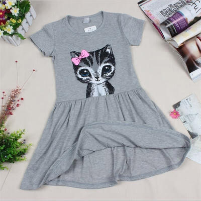 

Cute Cat Summer Toddler Baby Girls Princess Dress Party Kids Tulle Tutu Dress