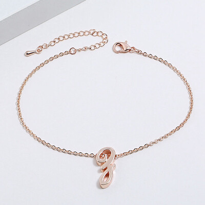 

Initial Bracelet Cursive Letter Bracelet Personalized Jewelry Bridesmaid Funny