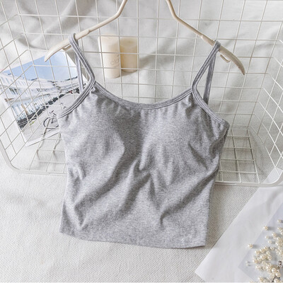 

Summer Slim Crop Tops Sexy Women Sleeveless Tank Tops Solid Color Black Camisoles Beauty Back Top