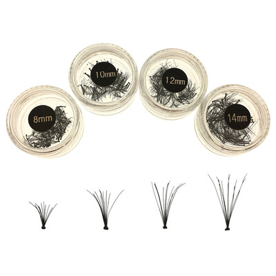 

〖Follure〗4pcs Individual False Eye Lashes Wave Mink 01D Black Silk Eyelashes Extension