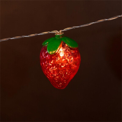 

Gobestart Red Strawberry Fruit Light String Childrens room Decoration Lamp 10LED