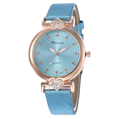 

Summer popular peach heart diamond fashion wild ladies watch simple student watch