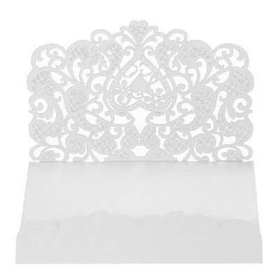 

10pcsset Wedding Invitation Card Cover Pearl Paper Laser Cut Hollow Heart Pattern Invitation Cards Wedding Anniversary Supplies--
