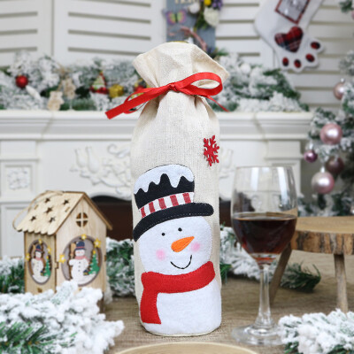 

Siaonvr Christmas Red Wine Bottle Bag Cartoon Christmas Decoration Wine Gift Bag