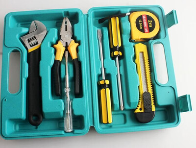 

Movable plate hand gift tool set vehicle mounted household tool box hardware tool 8 Piece Set