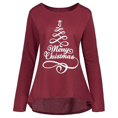 

Christmas Star Print High Low Plus Size T-shirt