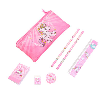 

1x Unicorn Pencil Case Kids Girls Boys School Supply Students Rubber Set Gift UK