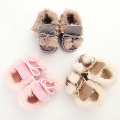 

Warm Winter Baby Kids Cotton Crib Shoes Toddler Girls Boys Soft Sole Prewalkers