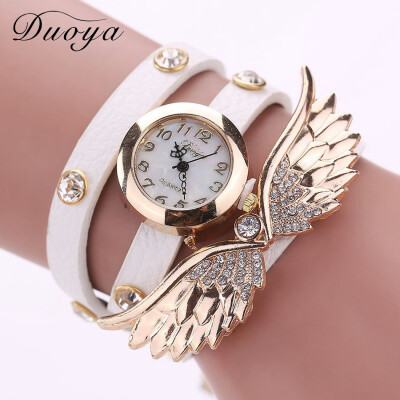 

Duoya around the circle table big wings watch ladies fashion casual bracelet watch