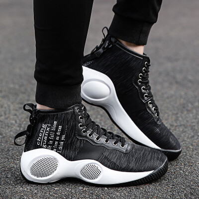 

Autumn&winter new breathable wear-resistant basketball shoes sports running shoes trend mens high help