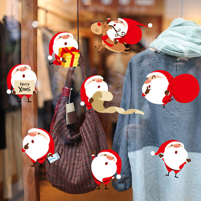

Gobestart Christmas Santa Claus Removable Furniture Vinyl Window Wall Sticker Decoration