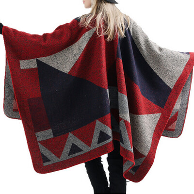 

Roseonmyhand Fashion Women Blanket Oversized Tartan Coat Wrap Plaid Cozy Shawl