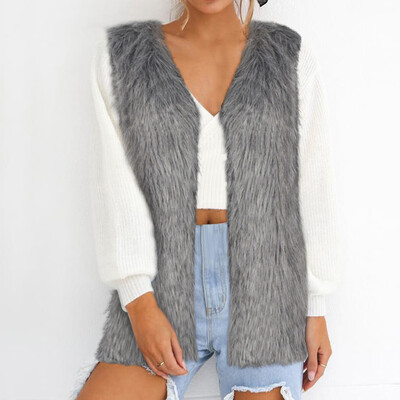 

Toponeto Womens Ladies Sleeveless Solid Waistcoat Solid Winter Loose Vest Coat