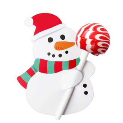 

50Pcs Christmas Paper Candy Chocolate Lollipop Sticks Cake Pops Xmas Decor Party