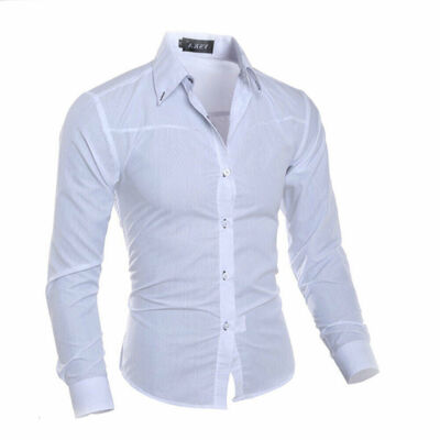 

New Fashion Mens Luxury Casual Stylish Slim Fit Long Sleeve Casual Dress Shirts