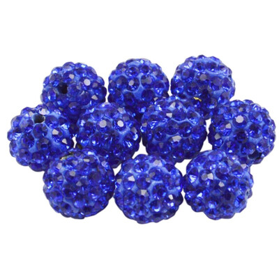 

100PcsLot 10mm Disco Acryl Bead mixed Gradient Change Colorful Crystal Shamballa Beads