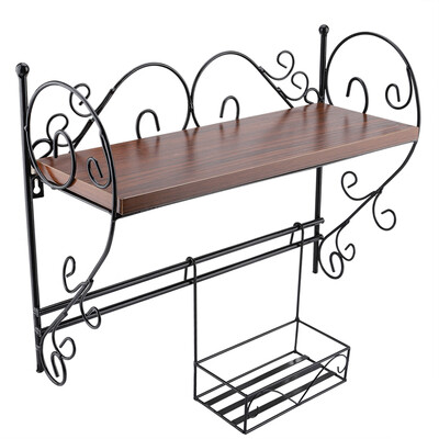 

Greensen Wall Mounted Storage Rack Kitchen Wall Mounted Organizer Shelf with Hook