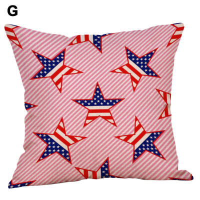 

45x45cm Independence Day Soft Throw Pillow Case Cushion Cover Soft Bed Decor