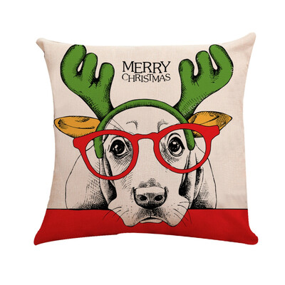 

Tailored Xmas Cotton Pillow Case Linen Cushion Cover Merry Christmas Home Decoration