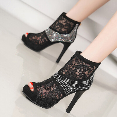 

Rose Womens Ladies Fashion Peep Toe High Heels Single Work Business Shoes Sandals