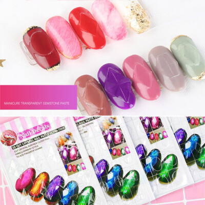 

Toponeto Nail Tool Gem Mould Transparent Plastic Sheet Mould Nail Gem Paste