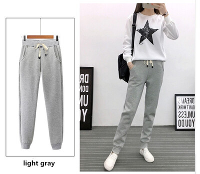 

The new Korean version of autumnwinter 2018 pure color fleece&thick slacks for womens trousers&lamb woollen wellies