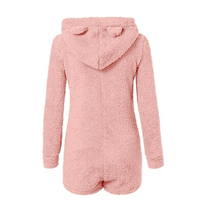 

Women Winter Fall Velutum Nighty Soft Cute Long-Sleeved Plush Jumpsuit Sweety Lovely Pajamas Comfortable Home Clothes