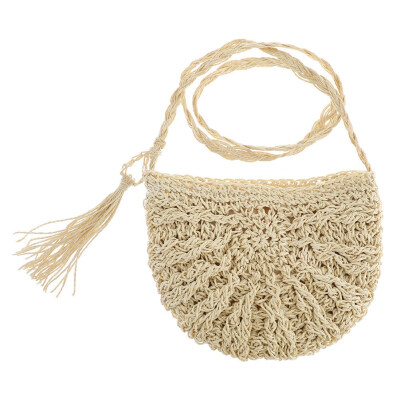 

New Beach Square Round Straw Rattan Bag Women Hand-Woven Rattan Shoulder Bag Summer Handbags Crossbody Tote