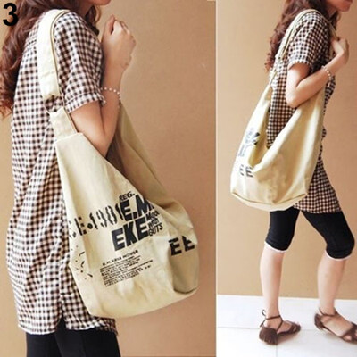 

Women\s Fashion Korean Style Canvas Preppy Campus Shoulder Bag Handbag Shopping Bag
