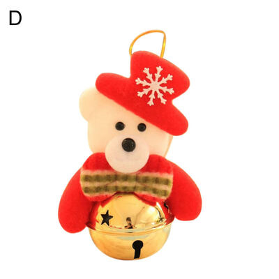 

Santa ClausSnowmanElk Doll Christmas Tree Pendant Bell Holiday New Year Decor