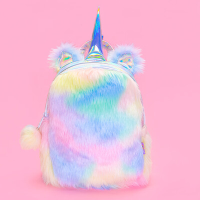 

Women Pu Backpacks Unicorn Cartoon Sequins School Bag For Girl Cute Travel Shoulder Bag